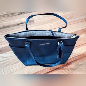 BRAND NEW MICHAEL KORS PURSE, DARKER SHADE OF NAVY BLUE, 15"x 10"x4"